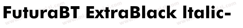 FuturaBT ExtraBlack ltalic字体转换